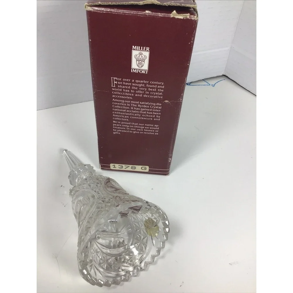 Vintage The Byrdes Collection Hofbauer Bleikristall Bell Bird 24% Leaded Crystal